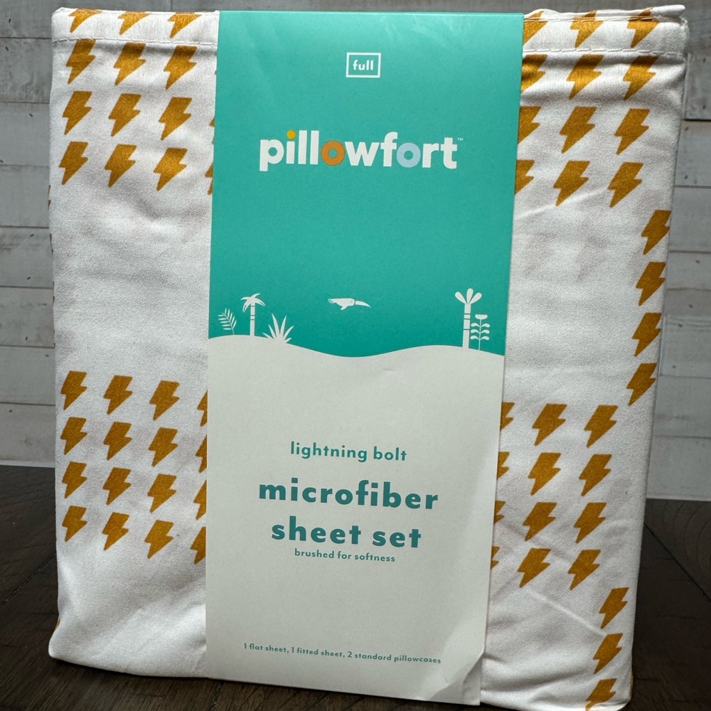 Microfiber Sheet Set - White and Gold